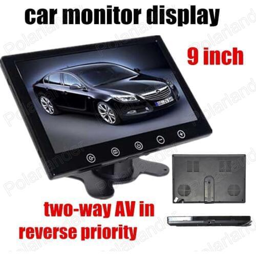 Reverse priority Car Monitor display 9 inch HD Digital color TFT LCD Screen Support two ways of video input