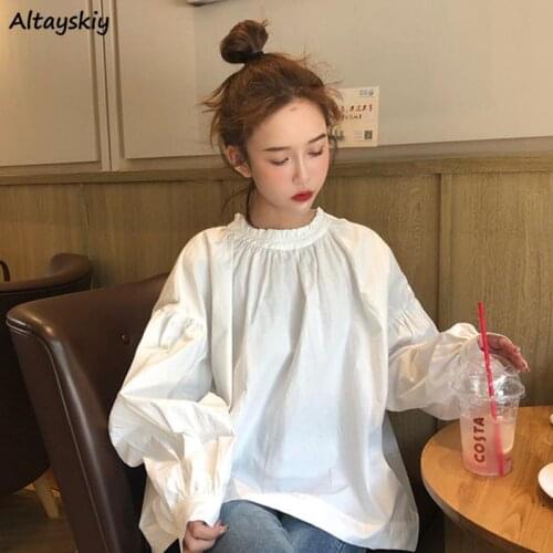 Newly Blouses Women Solid Blusas De Mujer Tops Elegant Edible Tree Fungus Y2K Summer All-match Tender Fashion Aesthetic Design