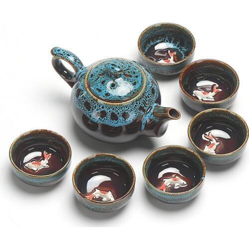 Ceramic Glaze Teacups Chinese Teaware Sets China Tea Set Teapot Teaset Gaiwan Set Tea Cups Of Tea Ceremony Master Teapot