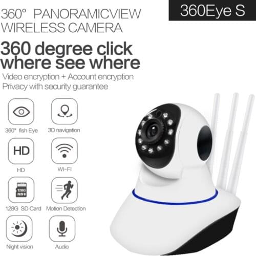 720P Wireless WIFI IP Internet Camera Video Control Home Camera Baby Monitor Motion Detection Alarm Action Horizontal Rotation