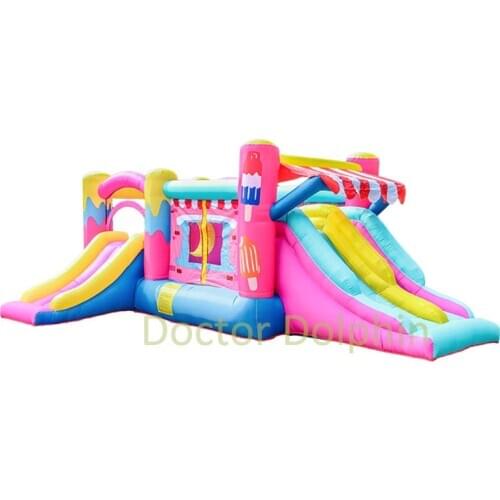 Commercial Candy Colorful Inflatable Bounce House Ice Cream Bouncy Castle for Kids Outdoor Park with Slide