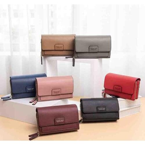Wallet Ladies Multi-Function Leisure Small Mobile Phone Shoulder Bag Large Capacity Multi-Card Storage Bag Card Bag Clutch Bag