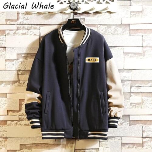 GlacialWhale Mens Jacket Men 2021 New Autumn Korean Oversized Print Streetwear Coat Casual Cargo Black Jackets Men Windbreaker
