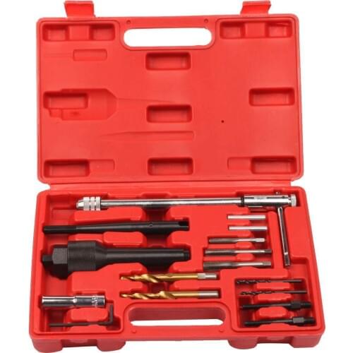 16pcs Damaged Glow Plug Removal Installation Kit & Thread Repair Tool Set