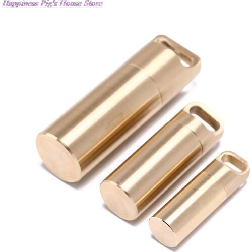 Outdoor EDC Stainless Steel Sealed Waterproof Medicine Pill Container Pendant Multifunctional Drug Cigarette Packaging Storage