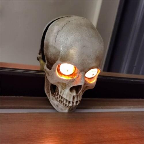 Skull Head Wall Lamp Decorative Wallmounted Lamp Halloween Skull LED Night Light Skeleton Head Lamp Creative Skull Style Lamp