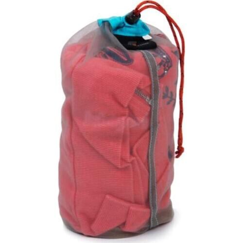 Portable Travel Camping Sports Ultralight Mesh Storage Bag Stuff Sack Drawstring Outdoor Camping Travel Storage Bag