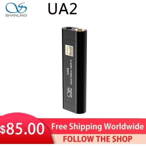 Shanling UA2 ES9038Q2M Portable USB DAC/AMP 32bit/768kHz DSD512 3.5 mm SE and 2.5 mm BAL Dedicated Headphone Amplifier