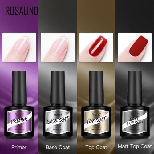 ROSALIND Nail Primer Base For Nail cleaning agents and adhesives uv gel polish tips uv gel system manicure tips Top base coat