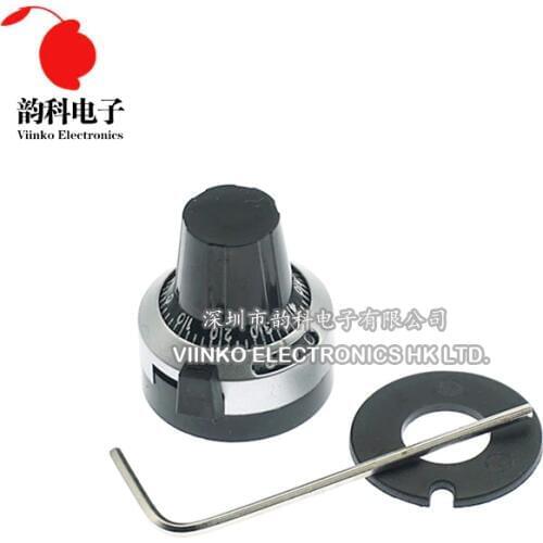 1PCS 3590S 6.35 mm precision scale knob potentiometer knob equipped with multi-turn potentiometer