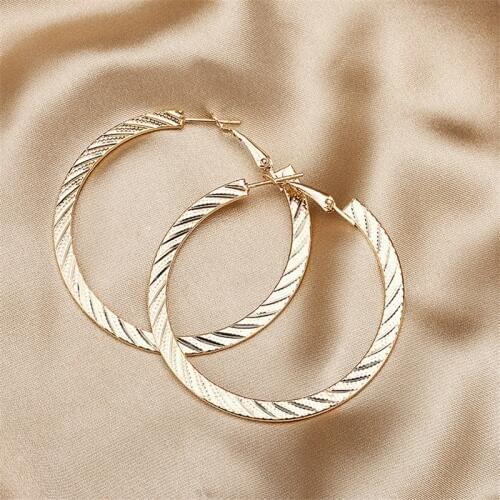 1Pair Gold Color Round Small Hoop Earring for Women Alloy Trendy Jewelry wholesale Simple Circle Earings Women Accessories E124