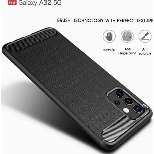 Carbon Fiber Softness Shockproof Phone Case For Samsung Galaxy A22 A32 A82 A52 A72 A12 A42 A10S A20S A40S 4G 5G Protection Cover