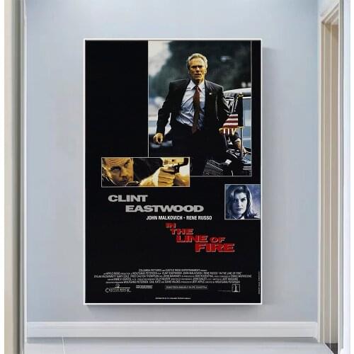 V0679 In the Line of Fire (2) Vintage Classic Movie Wall Silk Cloth HD Poster Art Home Decoration Gift