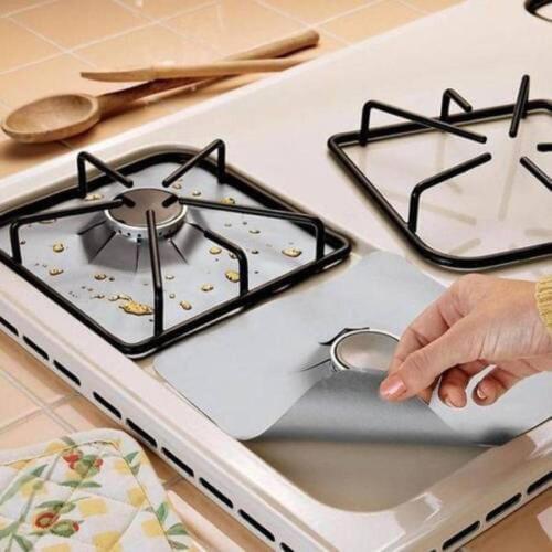 1/2Pcs Gas Stove Protectors Reusable Gas Stove Burner Cover Liner Protection Mat Kitchen Gadgets