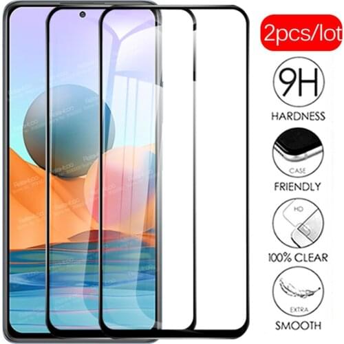 2pcs 10D Protective Glass For Xiaomi Redmi Note 10 Pro Screen Protectors Readmi Redme Note10 s 10Pro Max 10s Tempered Glas Cover
