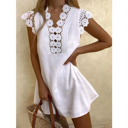 Women Square Collar Ruffle Summer Dress Female Sleeveless A-Line New Mini Dresses 2020 Elegant Print Party Dresses Vestidos 3XL