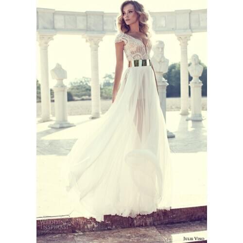 2018 vestido de noiva robe de mariee Vintage V Neck Beaded Pearls Chiffon Skirt prom bridal gown mother of the bride dresses