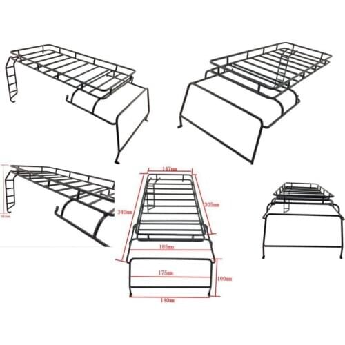 1/10 SCALE Defend D110 Metal Luggage Roll Cage Tray Without LED 1:10 rc car crawler