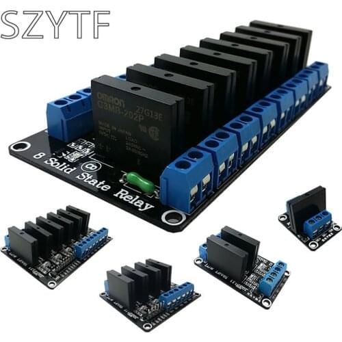 1/2/4/6/8-Way 5v12v24v Low-Level DC Controlled AC Solid-State Relay Module 240V Development Board