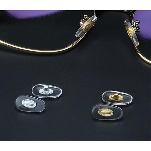 100Pairs/lot PVC Nose Pads For Glasses Anti Allergy Oval Optical Glasses Frame Nose Pads Nasal Bracket Eyewear Accessories