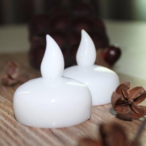 12pcs Led Candle Flame Lamp Home Decor Tea Light 4cm Floating Waterproof Flameless Battery Party Light Household Atmosphere Lamp