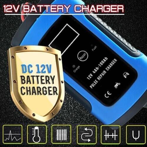 12V 6A for Lead-Acid AGM GEL Batteries Intelligent Charging 12 V Volt 6 A AMP Auto Motorcycle LCD Smart Fast Car Battery Charger