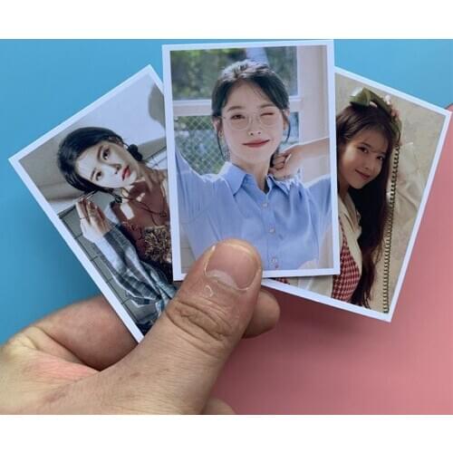16 Pcs/Set Kpop IU Lee Ji Eun 5th Mini Album Love Poem Photocard Lomo Postcards Crystal Sticker Bus Card Sticker