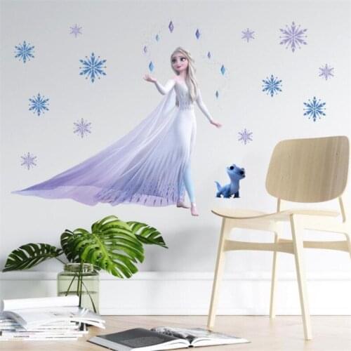 3D Cartoon Frozen2 Wall Stickers For Kids Room Bedroom Wall Decoration stickers Princess Anna Movie Posters