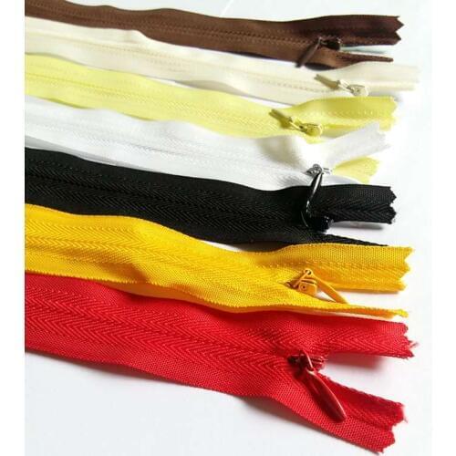 8Pcs/lot 40CM Nylon Invisible Zippers For DIY Sewing Back/Dress/Cushion Tailoring Accessories Mixed Colors