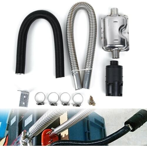 Car Air Diesel Heater 24mm Exhaust Silencer + 25mm Filter For Air Diesel Heater
