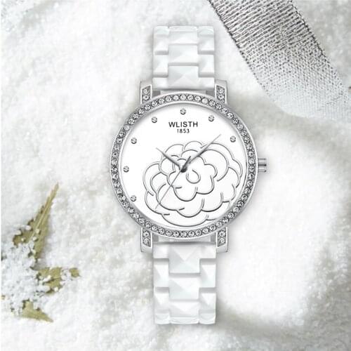 2021 NEW Watch Women Fashion Ceramic Belt Watches Simple Ladies' Dial Quartz Clock Dress Wristwatches Reloj mujer