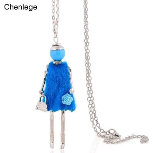 Chenlege charms necklace handmade jewelry long chains bohemain fashion doll necklace for women big chokers pendant gifts