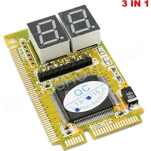 3 in 1 Mini PCI/PCI-E/LPC PC LAPTOP Diagnostic Analyzer Card Post Tester
