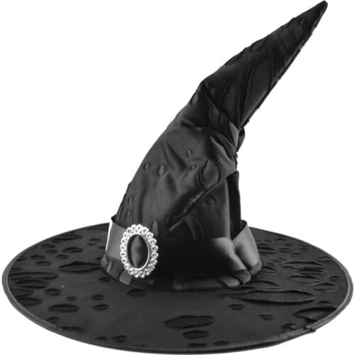 Halloween Wizard Witch Hat Masquerade Party Black Cap Fancy Dress Costume Cosplay Accessory Decoration
