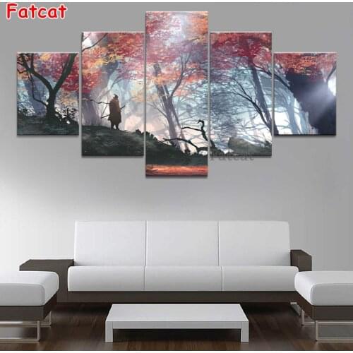 Maple Leaf Shusen panel with an ancient 5D DIY diamond painting diamond embroidery square full wheel diamond Mosaic set PP2645