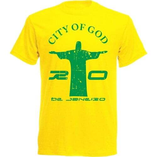 Fashion Men T Shirts Round Neck T-Shirt Rio De Janeiro Brasil Fun Printed T-Shirt Men