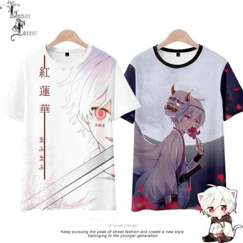 Nico Nico Mafu Mafu 3D Printing T-shirt Summer Fashion Round Neck Short Sleeve Popular Japanese Streetwear Plus Size