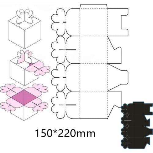New Metal Cutting Dies Creative Box Stencils For DIY Scrapbooking Paper Cards Craft Making Craft Decoration 150*220mm