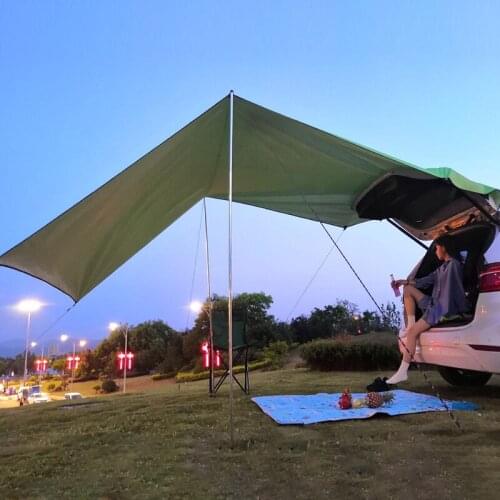 Camping Side Car Roof Top Tent Automobile Rooftop Rain Canopy Car Shelter Shade Waterproof UV Portable Outdoor Camping Tent
