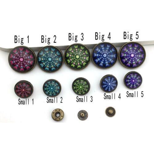 Polar ligh Dazzle colour small 18MM big 28MM Round circular Snap button DIY Handmade Sewing quilt Bag accessories 6pcs/lot