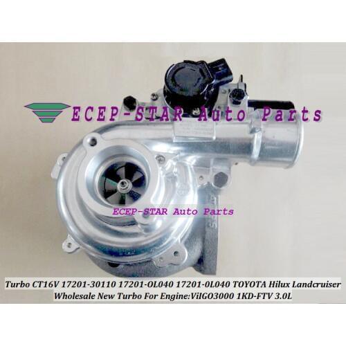 Complete Turbo CT16V 17201-30110 17201-OL040 17201-0L040 For TOYOTA Hilux Landcruiser Land cruiser ViIGO3000 1KD-FTV 1KDFTV 3.0L