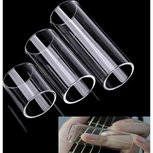 Transparent 28/50/69mm Guitar Glass Slide Guitar Finger Sliders Electric Guitar Pick Tube Knuckle Guitar Accessories
