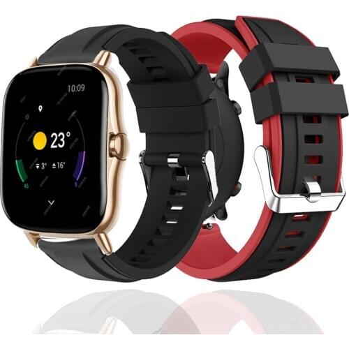 20mm Silicone Strap For Xiaomi Huami Amazfit Bip S Lite Smart band Bracelet for Amazfit Bip Strap Replacement Belt Accessories