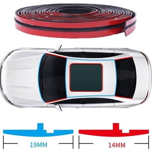 T Type Rubber Car Edge Waterproof Sealing Strips Auto Roof Windshield Car Rubber Sealant Window Protector Caulk Strip