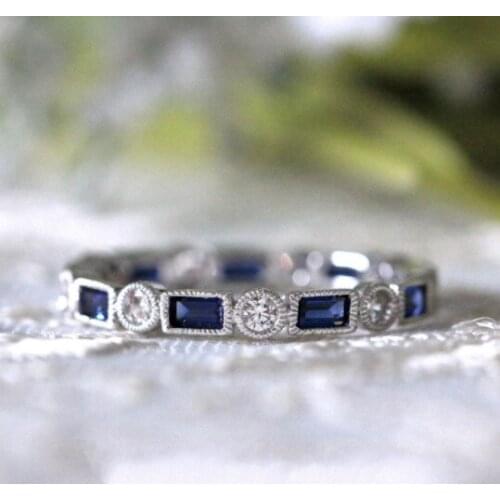 Seanlov Fashion Silver Color Rings Jewelry Round Blue Green Clear Cubic Zrconia Rings For Women New Luxury Wedding Party Ring