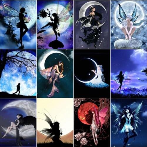 Fantasy Fairy Figures Diy 5D Diamond Painting Wall Art Full Square and Round Embroidery Mosaic Cross Home Decoration for Gifts