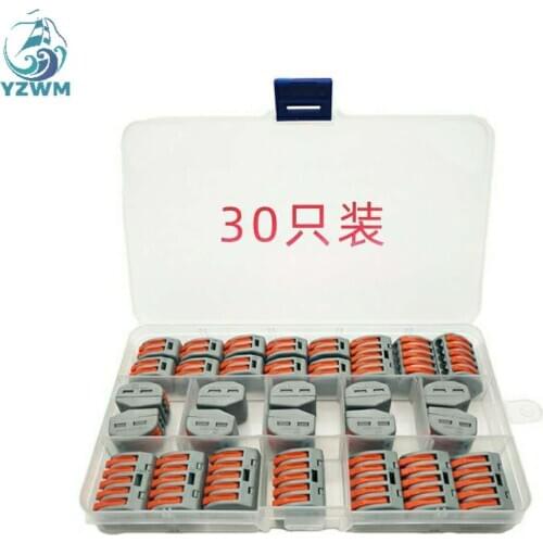 Pct30pcs Docking Slot Transparent Terminal, Paralleler Docking Connector Fast Box High Current Electrical Home Decoration