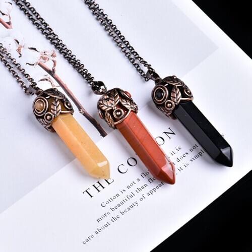 1PC Natural Crystal Mineral Ornaments Vintage Crystal Pointing Magic Repair Magic decoracao para casa Amulet Energy Pendant Gift