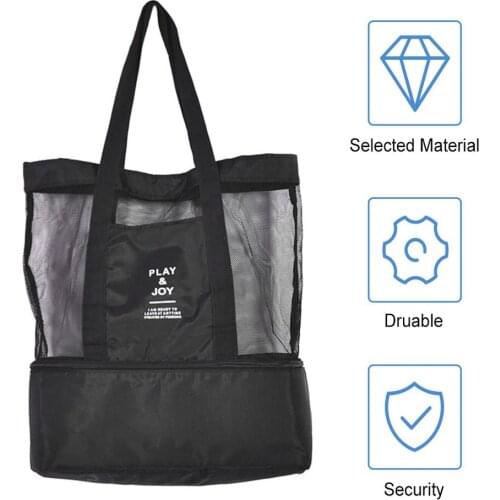 High Quality Black Canvas Women Single Shoulder Bag Large Capacity Outdoor Travel Picnic Convenient Bag With Zipper