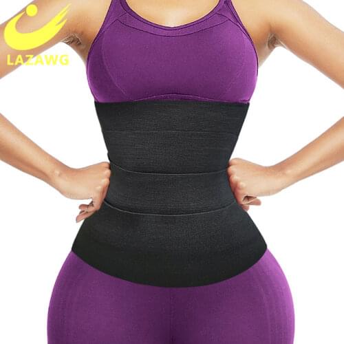 LAZAWG Women Slimming Belts Shapewear Waist Trainer Body Shaper Corset Stretch Bands Tummy Control Cinchers Plus Size Wholesale